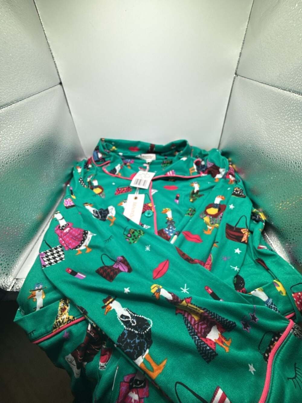 Beauty Sleep Social Goose Print Pajama Set Size S - Picture 7 of 7